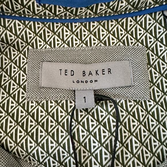 Ted Baker Shred Tipped Pique Polo In Khaki - Picture 4 of 9